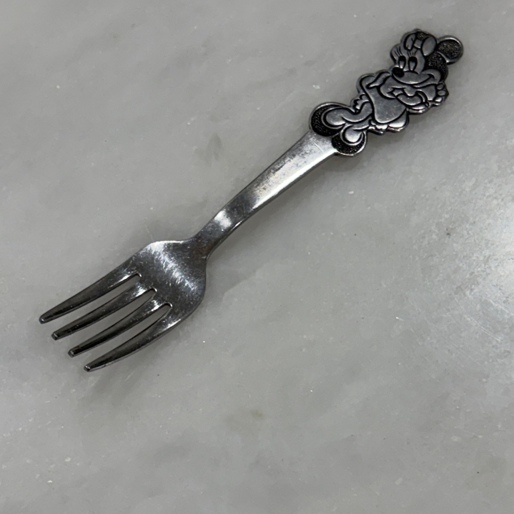 Vintage Minnie Mouse Stainless Steel Silver child’s Fork with Decorative Handle - Picture 7 of 7